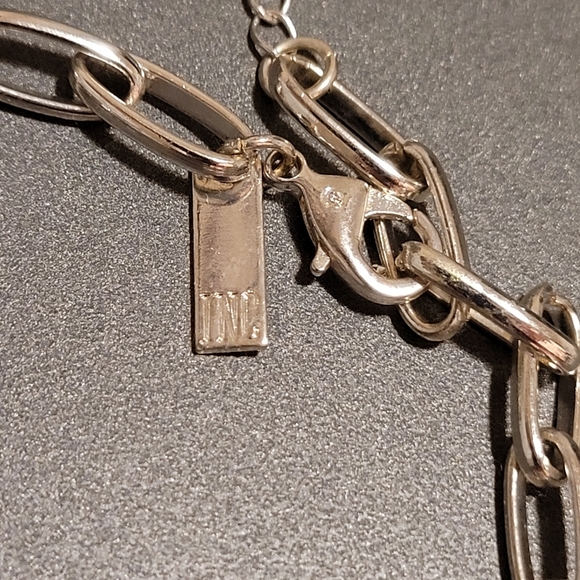 INC | Silvertone Multi-Ring Statement Necklace EUC - Picture 6 of 9